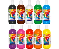 Sweet Colours Farby plakatowe w butelce 500 ml komplektas szkolny priešmokyklinė 10 kol Otocki