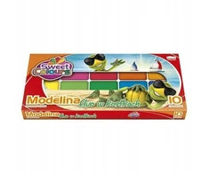Koma Plast Sweet Colours Fluorescencinė modelino rinkinys, 10 spalvų