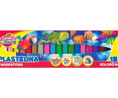 Teka Sweet Colours Plastelino rinkinys 18 spalvų, Koma Plast