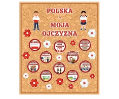 SzkolneNaklejki Patriotinė puošmena LENKIJA - MANO TĖVYNĖ mokyklai, darželis lankstinukas
