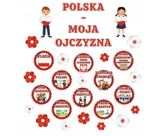 SzkolneNaklejki Patriotinė puošmena LENKIJA - MANO TĖVYNĖ mokyklai, darželis lankstinukas