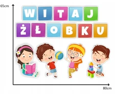 Szkolnenaklejkipl Dekoracja do żłobka WITAJ ŻŁOBKU (dvipusė)