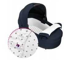 Szwalnia Snow Cybex Balios S lux vežimėlio paklodė 76x32 MUSLIN 100% Boho Hearts