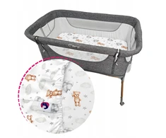 Szwalnia Snow Momi Smart Bed paklode su guma, medvilnė, įvairūs raštai