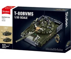 T-80 tanko mastelis 1:35 2in1 blokai Sluban 798 el Army Military M38-B1178