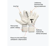 T1TAN Classic 1.0 Baltas-Out vartininko pirštinės - Balta