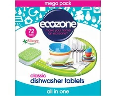 Tabletės indaplovėms MEGA PACK Ecozone 72vnt. Classic