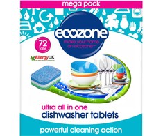 Tabletės indaplovėms MEGA PACK Ecozone 72vnt. Ultra
