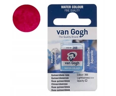 Talens Van Gogh akvareliniai dažai pusiau kubelis 366 Quinacridone Rose