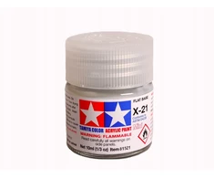 Tamiya Akriliniai Dažai X-21 Flat Base 10ml - Matuojantis priedas