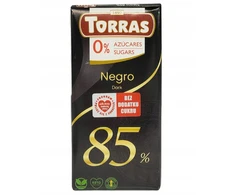 Tamsus šokoladas 85% kakavos be cukraus Torras 75 g