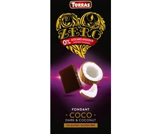 Tamsus šokoladas su kokosu BE CUKRAUS, BE GLITIMO 125g Torras