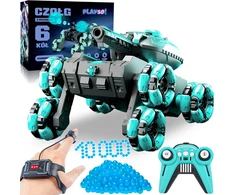 TANK RC AUTOMOBILIS SU GEL RUULULINIU pistoletu 6x6 NUOTOLINIO VALDYMAS IR GESTAS