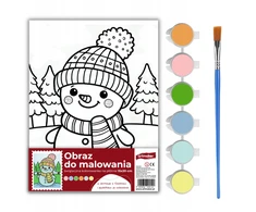 Tapyba Kalėdų spalvinimo knyga ant drobės 15x20 cm sniego žmogus artmaker