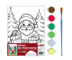 Tapyba Kalėdų spalvinimo knyga ant drobės 15x20 cm Kalėdų Senelis su dovanomis artmaker