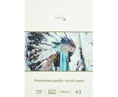 Smiltainis Tapybos akrilu sąsiuvinis PRO A3 10l 420gsm*