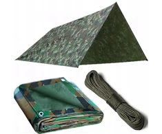 TARP TENT SHAP RINKINYS ROPE PARACORD 30M CAMO SURVIVAL BUSHCRAFT 2x3M