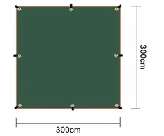 TARP vandeniui atsparūs terminiai kempingo lakštai 3 x 3 m SAULĖS BURĖ