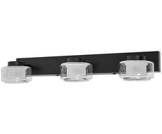 Sieninis šviestuvas 16,5W LED sieninis vonios šviestuvas ORBIS FLAME, juodas, 3000/4000K, IP44