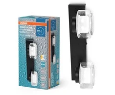 Sieninis šviestuvas 11W LED sieninis vonios šviestuvas ORBIS FLAME, juodas, 3000/4000K, IP44