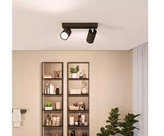 Taškinis LED šviestuvas PHILIPS IDRIS, IP44, 2xGU10, max 2x5W, juodos sp., 8,3x24x12cm