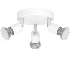 Lubinis šviestuvas Taškinis šviestuvas EGLO STECCI-E, 3 x GU10, max 3 x 5 W, baltos/chromo sp, Ø14x7,5cm