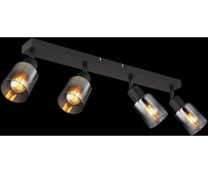 Lubinis šviestuvas Taškinis šviestuvas GLOBO HUBERTUS, 4 x E14, 40W, 230V, matinės juodos sp, 7 x 56 x 14 cm