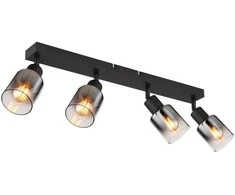 Lubinis šviestuvas Taškinis šviestuvas GLOBO HUBERTUS, 4 x E14, 40W, 230V, matinės juodos sp, 7 x 56 x 14 cm