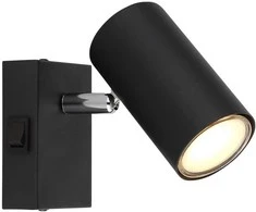 Lubinis šviestuvas Taškinis šviestuvas GLOBO Robby, 1 x GU10, 25W, matinės juodos sp., 7 x 10 x 12 cm