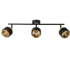 Lubinis šviestuvas Paviršinis šviestuvas SPOT HORNET, 3xE14, juodos/aukso sp., su 3x2,8W 2700K LED lemputėm