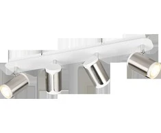 Taškinis šviestuvas TRIO GILLAN, 4xGU10 max 4x10W baltos/nikelio sp., 16x60x12cm