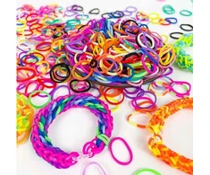 Tatwelt GUMĖS PAPUOŠALŲ APYRANKĖMS GAMYBOS KROSNO BEADS DIDELIS RINKINYS XL
