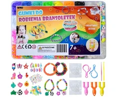 Tatwelt GUMĖS PAPUOŠALŲ APYRANKĖMS GAMYBOS KROSNO BEADS DIDELIS RINKINYS XL