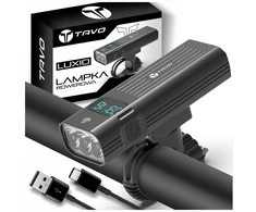 TAVO Mocna Lampka Rowerowa 2000 lm 6000mAh Przednia LED Žibintuvėlis Akumulatorowa
