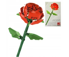 Technic MJI 13030 blokeliai - Raudona LED Rose, romantiška gėlė 77 vnt.