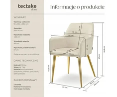 Tectake 2 x VELVETINĖ KĖDĖ VALGOMOJE SVETAINEI