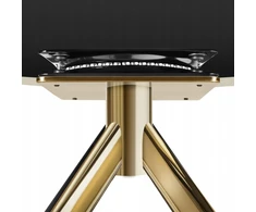 Tectake Scallop Glamour smėlio spalvos minkšta pasukama kėdė