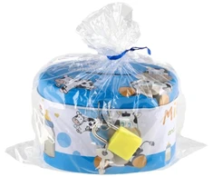 Teddies Skarbonka su zamkiem blaszana owal 10x6cm 4 kolory w woreczku