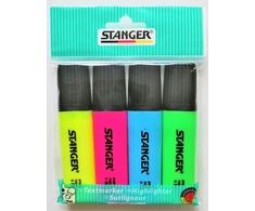 Stanger Teksto žymekliai 1-5 mm, 4 spalvų rinkinys 180009000