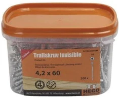 Medsraigčiai terasoms "HECO" 4,2x60 C4, 200 vnt.