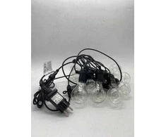 Terasų elektrinė girlianda PARTY BULBS, IP44, 10LED, šiltai baltos sp., sujungiamos, 4.5 m + 3 m