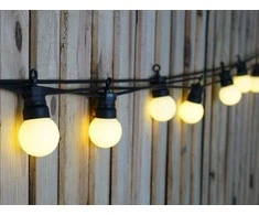 Terasų elektrinė girlianda PARTY BULBS TRANSPERENT, IP44, 10LED, 3.6W, šiltai baltos sp., sujungiamos, 5 m