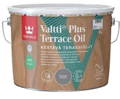 Terasų ir lauko baldų aliejus TIKKURILA VALTTI PLUS TERRACE OIL, pilkos sp., 9 l