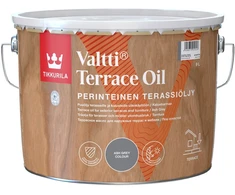 Terasų ir lauko baldų aliejus TIKKURILA VALTTI PLUS TERRACE OIL, pilkos sp., 9 l
