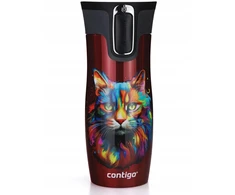Termo puodelis Contigo, 470 ml., raudonas