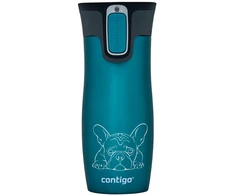 Termo puodelis Contigo West Loop 2.0 470 ml „Buldogas Prancūziškas – Biscay Bay”