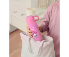 Termosas mergaitėms su puodeliu, metalinis sietelis, 480ml, rožinis MY MELODY Kite