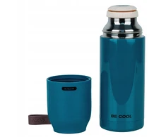 Termosas su nerūdijančio plieno puodeliu, blizga žalia, 350 ml Kite