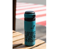 Termosas su snapeliu ir puodeliu vaikams, 500 ml, su sieteliu, mėlynas Kite