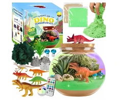 TERRARIUM DINOSAURS „pasidaryk pats“ LED NAKTINIS LEMPAS NUOTOLINIO NUSTATYMAS 13 SPALVŲ RINKINYS VAIKAMS
